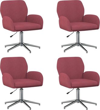 vidaXL Sillas De Escritorio Giratorias 4 Uds. 54 X 58 X 90 Cm Tela Vidaxl