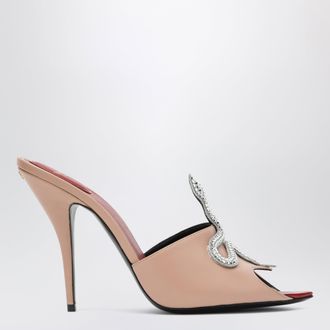 Valentino Garavani Sandalo Slide color cipria Coeur Vip&egrave;re in capretto
