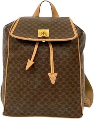 Celine Pre-owned Plastic Rugzak - Dames - Vintage Rugzakken - Bruin - ONE Size - Vintage