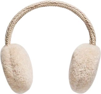 Moncler Teddy Oorwarmers - Dames - Accessoires - Wit - ONE Size - Katoen - Accessoires