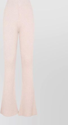 PESERICO flare knit rib wool pant