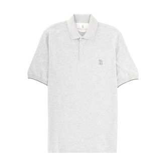 Brunello Cucinelli Piqu&eacute; Poloshirt - Heren - Tops - Grijs - Maat: XL Piqu&eacute;