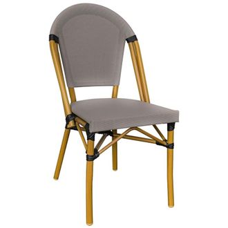 Wanderlust Deco Silla de aluminio y rat&aacute;n sint&eacute;tico gris 46x58x89cm