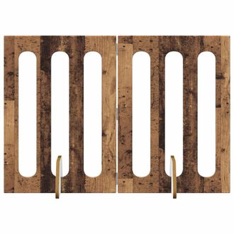 vidaXL Valla Plegable Para Mascotas 2 Uds. Madera De Roble Vidaxl