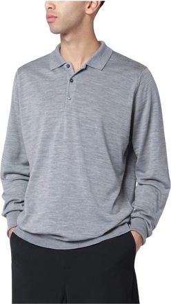John Smedley Cotswold Polo - Heren - Polos - Grijs - 2XL - Wol - Tops