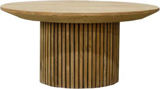 Moloo de centro redonda de 80 cm de di&aacute;metro en teca