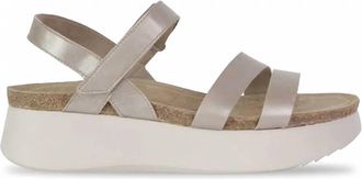Munro Womens Juniper Sandal In Taupe Metallic