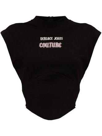Versace Jeans Couture Top smanicato - Nero
