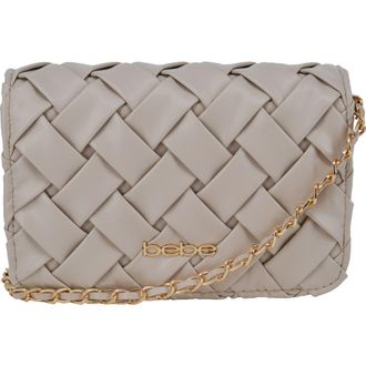 Bebe Luca Woven Crossbody Bag in Cream at Nordstrom Rack