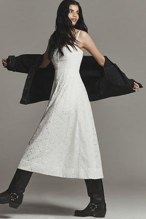 Reformation Katarin Eyelet Midi Dress