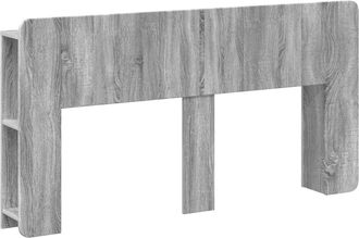 vidaXL Cabecero Con Armario Gris Sonoma Madera De Ingenier&iacute;a Vidaxl