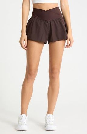 90 Degree by Reflex Lightstreme Crossfire Shorts in Chocolate Torte at Nordstrom Rack, Size X-Large