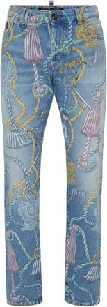 Philipp Plein Heren, Jeans, Blauw, Maat: W32 Denim