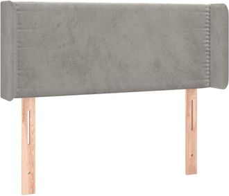 vidaXL Cabecero con led de terciopelo gris claro 93x16x78/88 cm Vidaxl