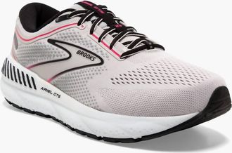 Brooks Womens Ariel Gts 23 Running Shoes In Grey/black/pink