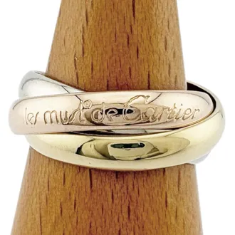 Cartier Pink Gold White Gold Yellow Gold Yellow Gold (18K) Pink Gold (18K) White Gold (18K) Band Ring (Pre-Owned)