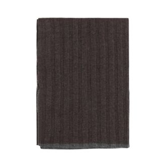 Brunello Cucinelli Sciarpa in Cashmere a Coste - - Accessories - Uomo - Marrone - ONE SIZE