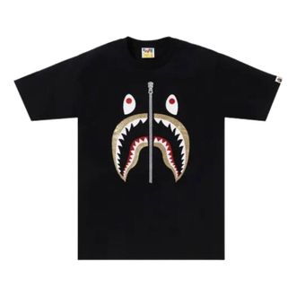 A Bathing Ape Glitter Shark T-Shirt Black 1M30110029-BLACK