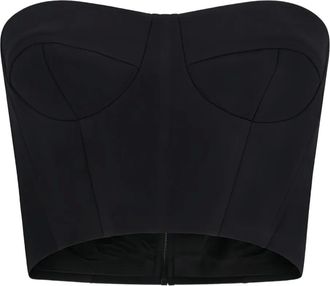 DAVID KOMA Top a bustino - Nero
