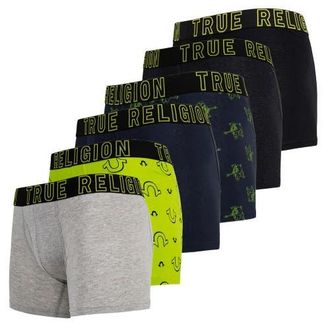 True Religion Mens Boxer Briefs Cotton Stretch Underwear for Men Pack of 6 Red/Black in Lime Green at Nordstrom, Size Xx-Large