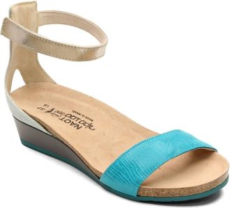 Naot Womens Pixie Wedge Sandal In Aqua