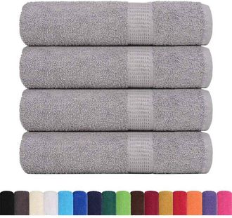 vidaXL Toallas De Ba&ntilde;o 4 Uds Gris 100x150 Cm 360 Gsm 100% Algod&oacute;n Vidaxl