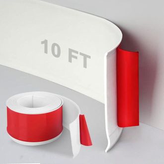 OEM Rodapi&eacute; Flexible De Vinilo Autoadhesivo, 10 Cm X 3 M, Moldura De Acabado De Pared De Goma, F&aacute;cil De Instalar (blanco)