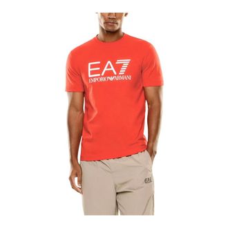 Emporio Armani Korte Mouw Ronde Hals Katoenen T-shirt - Heren - Tops - Rood - Maat: XL Katoen