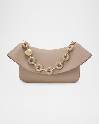 Loewe Ola Medium Shoulder Bag in Calfskin Leather
