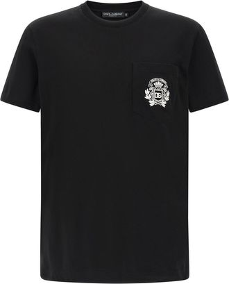 Dolce & Gabbana Black DG Embroidered T-shirt