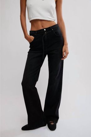 Free People Sabine Slim A Line Jean In Smokeshow