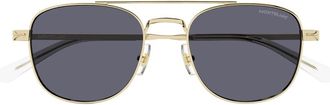Montblanc Mb 0363S Zonnebril - unisex - Zonnebrillen - Geel - 54 MM - Accessoires