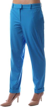 HUGO BOSS Womens Solid Patterned Straight Chinos in Bright Blue - Size 12 UK