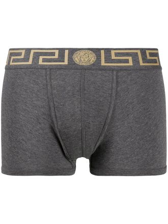 Versace Boxershorts met Greca afwerking - Grijs