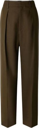 SOEUR Ferrel Tailored Broeken - Dames - Straight fit broeken - Groen - XS - Katoen - Broeken