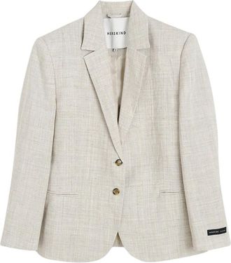 Birgitte Herskind Matteo Blazer - Dames - Blazers - Beige - L - Leer - Jassen
