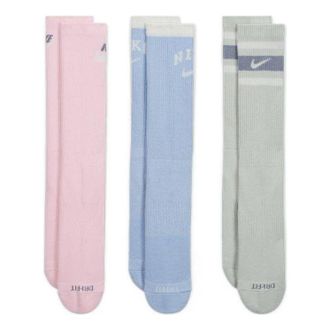 Nike Everyday Plus Cushioned Crew Kit 3 Pares Pink Blue Green DX7665-902