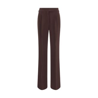 Tom Ford Womens Wideleg Tailored Pants - Dark Brown viscose - Size EU 36 (Womens)