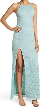 By Design Love by Design Vesta Stretch Lace Maxi Dress in Aquifer at Nordstrom Rack, Size X-Large