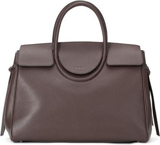 Staud Maude Carryall Leather Tote in Espresso at Nordstrom