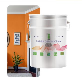 OEM Pintura De Pared Cer&aacute;mica Lavable Color Miel Naranja 5l Resistente A Las Manchas