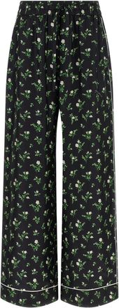 Dolce & Gabbana Black Floral Print Trouser