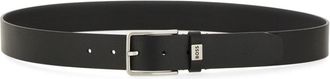 HUGO BOSS Black Textured Buckle Belt