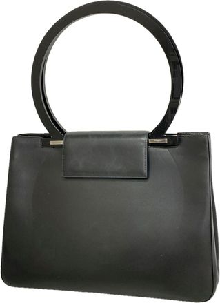 Ferragamo Black Leather Tote Bag (Pre-Owned)
