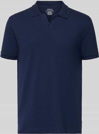 Polo Ralph Lauren Slim Fit Poloshirt aus Baumwoll-Mix in Marine, Gr&ouml;&szlig;e XXL