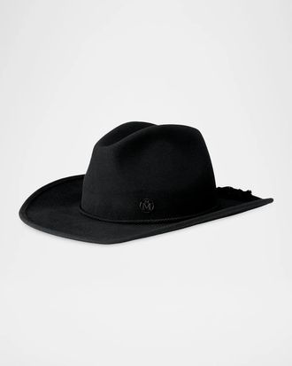 Maison Michel Austin Wool Felt Cowboy Hat