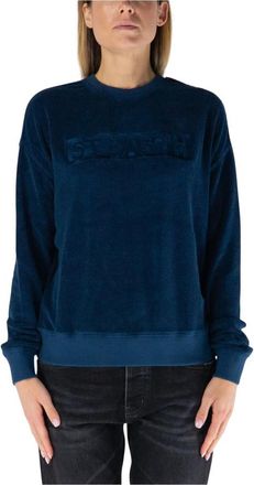 MC2 Saint Barth Hoodies & sweatvesten, Dames, Blauw, XS, Stardust Sponge Terry Crewneck Sweatshirt