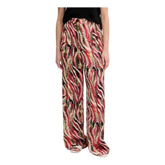 Lola Casademunt Broeken, Dames, Veelkleurig, XS, Polyester, Wijde broek