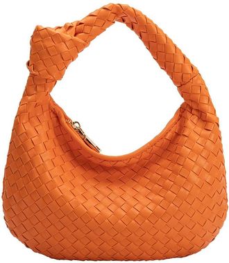 Melie Bianco Drew Small Recycled Vegan Top Handle Bag In Orange