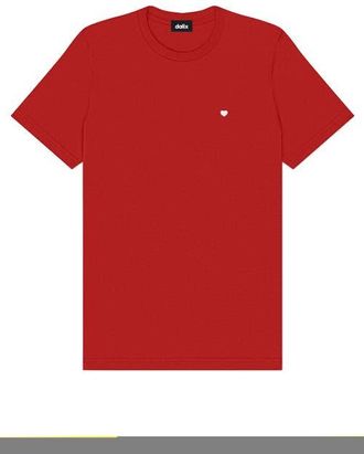 Dalix Mens Lil Heart Midweight Cotton Tee in Red at Nordstrom, Size Xxx-Large